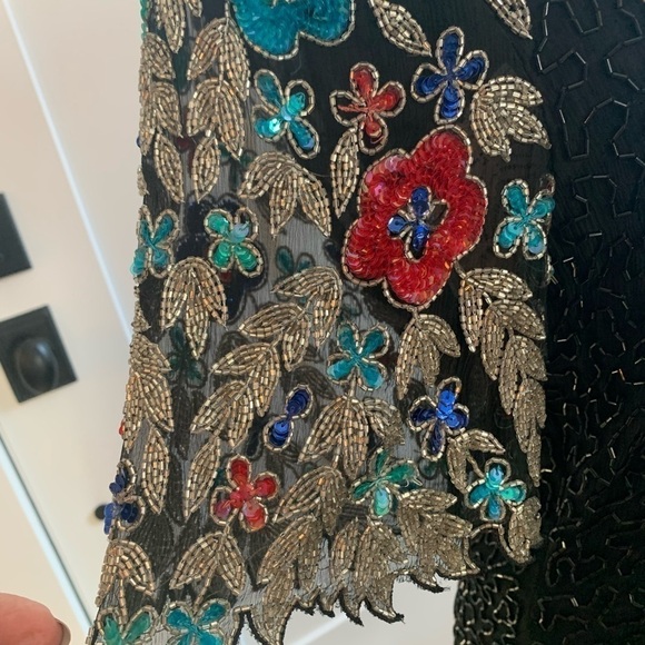 Laurence Kazar evening dress fully beaded. Size xl. New Years Eve attire. - Picture 11 of 15